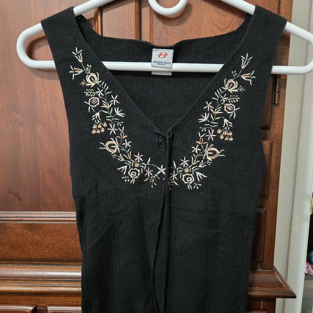 Anchor Blue Dark Sleeveless Top